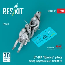 1/48 ResKit RSF48-0082 OV-10A "Bronco" pilots sitting in ejection seats for ICM