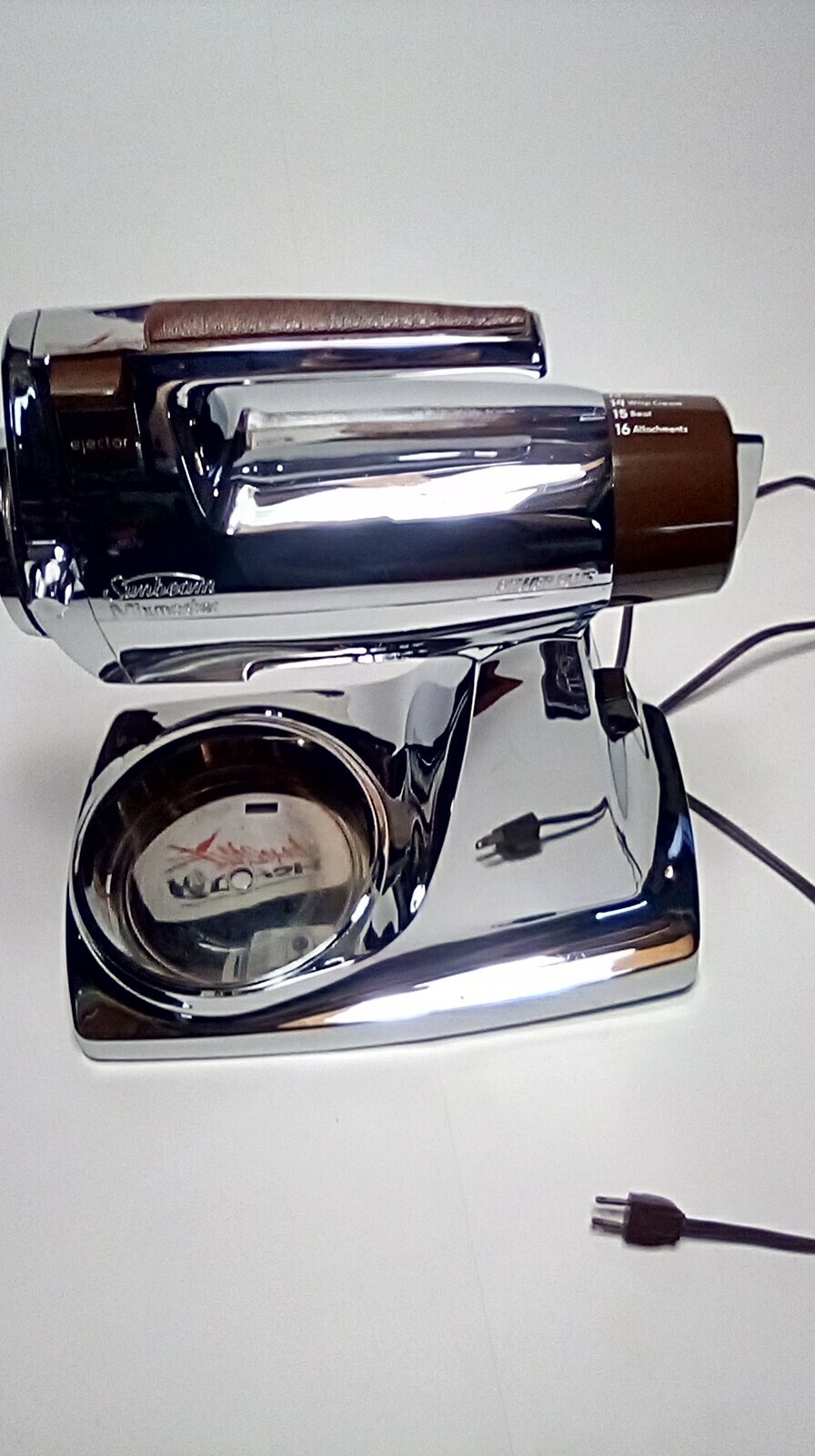 Vintage Sunbeam Mixmaster Power Plus w/ 2 Bowls and 2 Mixers Chrome eBay
