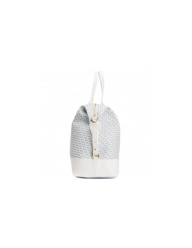 TWINSET Tote Bag motivo farfalle stampato grigio chiaro e bianco - Foto 3 di 3