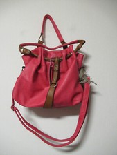 188/11 KOSSBERG Tasche Handtasche Shopper Beutel veganes Leder Fuchsia Mod.Mayra