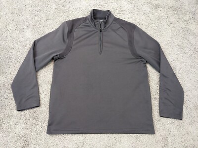 PGA Tour Pullover Mens Medium Sweatshirt 1/4 Zip Gray