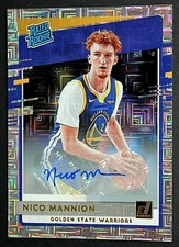 2020-21 Donruss Choice Nico Mannion Rated Rookie Holo Auto #245 RC Warriors 💎🔥