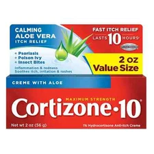 Cortizone 10, Maximum Strength, Intensive Moisture Creme, 2 Oz (56 G)