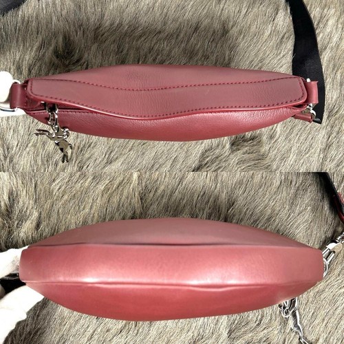 Longchamp Shoulder Body Bag Smile Shaped Stylish Women's Rare Used - Picture 6 of 12