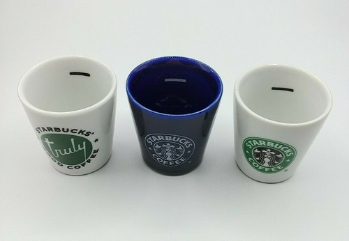 Starbucks Cerámica Espresso Shots Verdaderamente Bueno - Sirena de Cobalto - Juego de 3 Sirenas Blancas - Imagen 2 de 9