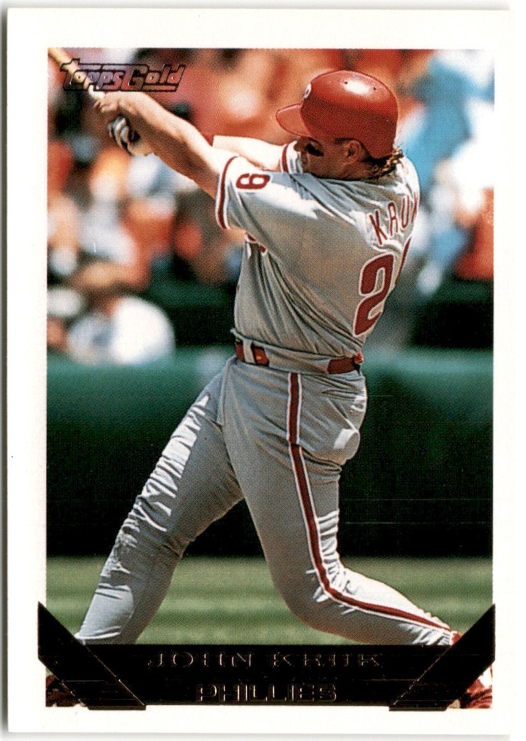 1993  Topps #340 John Kruk Gold Marlins Philadelphia Phillies