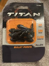 TITAN BULLET POINTS, 10PK, 100 GRAIN 11/32 by ALLEN NEW 3 pkgs