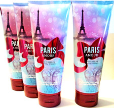 Bath Body Works PARIS AMOUR Triple Moisture Body Cream, 8 oz, NEW x 4