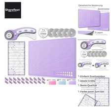 Honey's Heaven 45mm Rotary Fabric Cutter Set Including Cutting Mat...