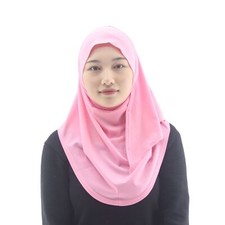 Muslim Women Head Wrap Instant Scarf Hijab Pull On Ready Scarf Shawl One Piece