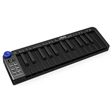 LEKATO Mini 25 Key MIDI Keyboard Bluetooth MIDI Controller 360 Knob Rechargeable