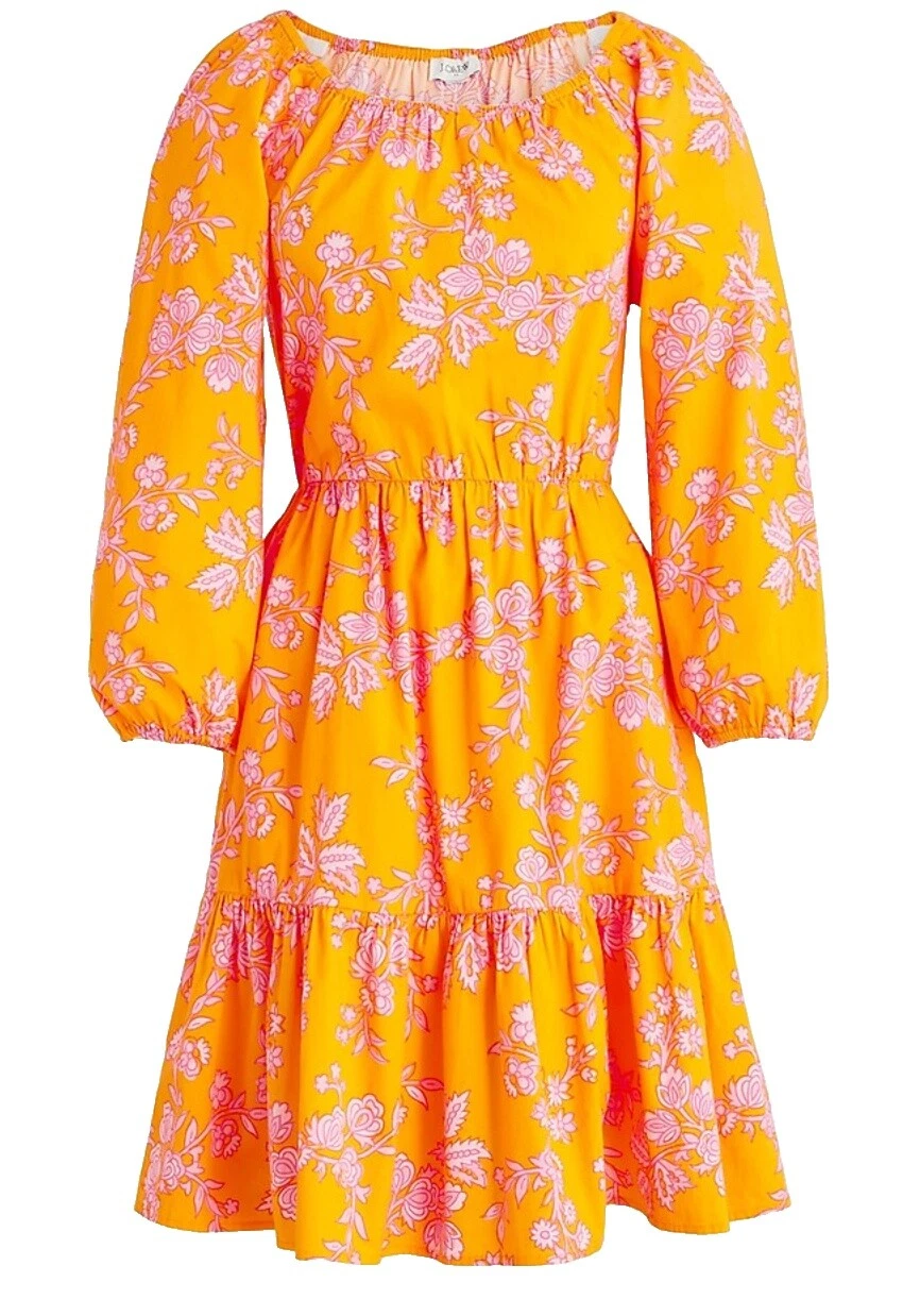 Cotton 3/4 Sleeve Floral Dresses for Women