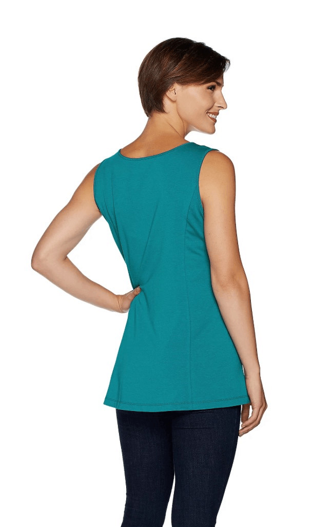 Susan Graver Womens 3X Modern Essentials Stretch Cotton Modal Tank Top Red NWT thumbnail 3