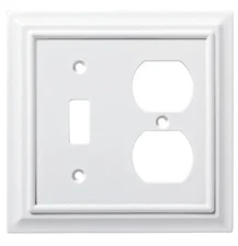 W10770-PW Pure White Architect Single Switch / Duplex Cover