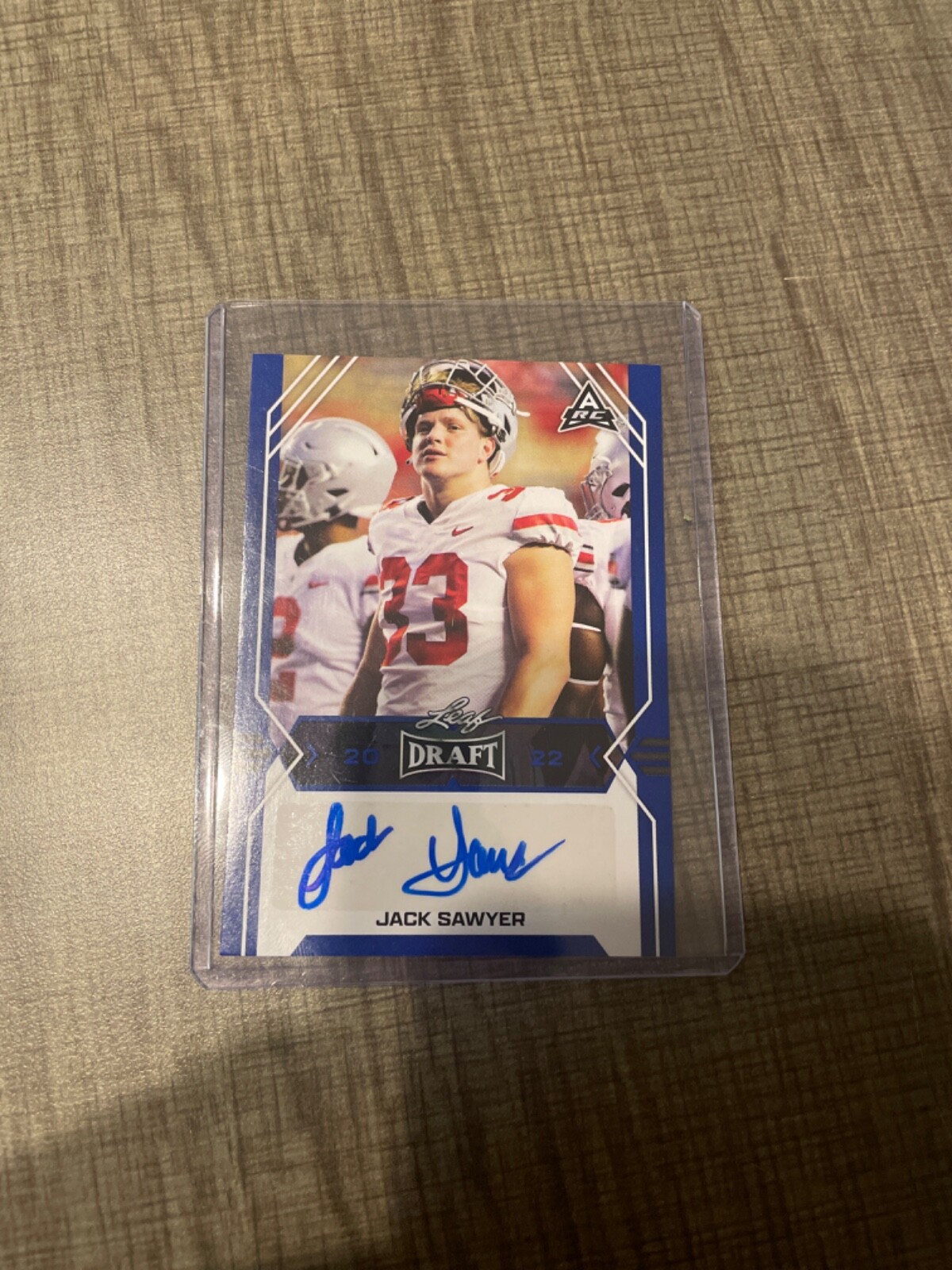 2022 Leaf Draft - Autographs Red #BA-JS2 Jack Sawyer (AU, RC)
