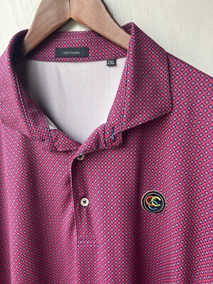 TURTLESON Men s Size XXL Pink Diamond Performance Golf Polo Shirt