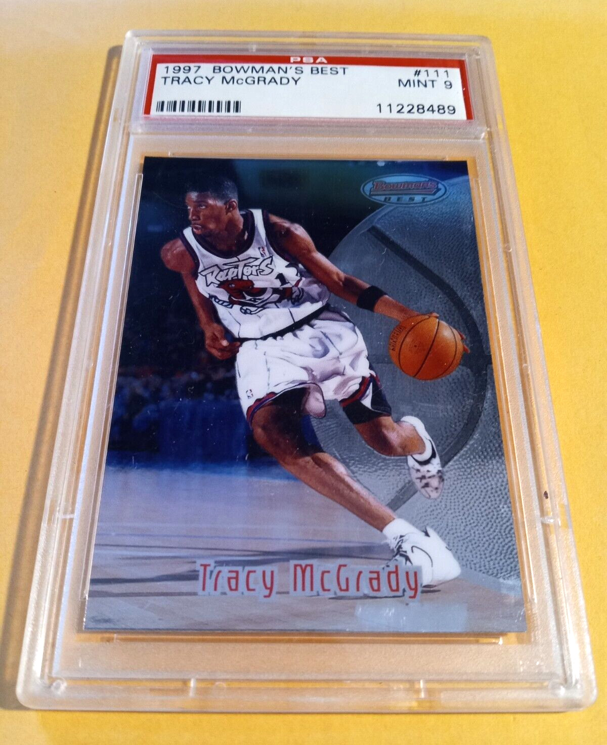 1997-98 Bowman's Best Tracy McGrady #111 - PSA Mint 9 Rookie RC - Raptors