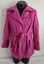 Giacca Wool Blend Trebch Coat Women's Pink Size Large L