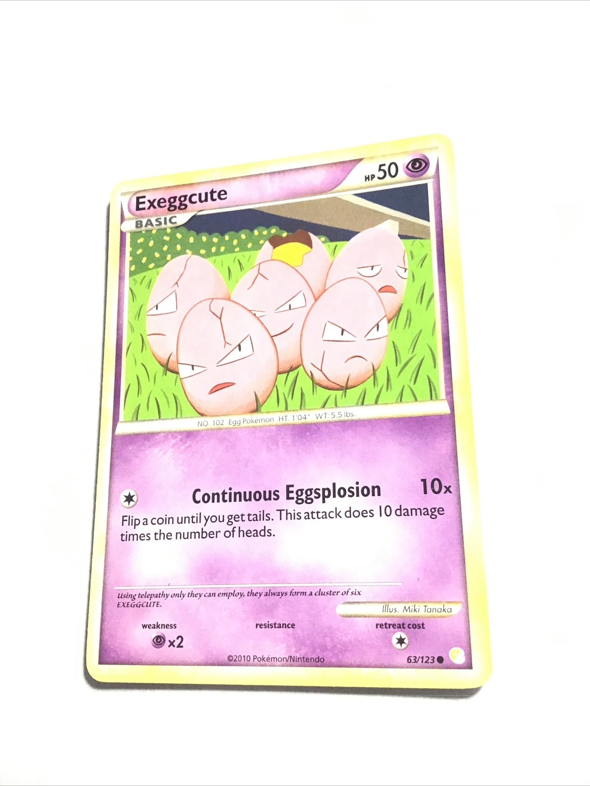 EXEGGCUTE - 63/123 - HeartGold SoulSilver HGSS - Pokemon Card - NM