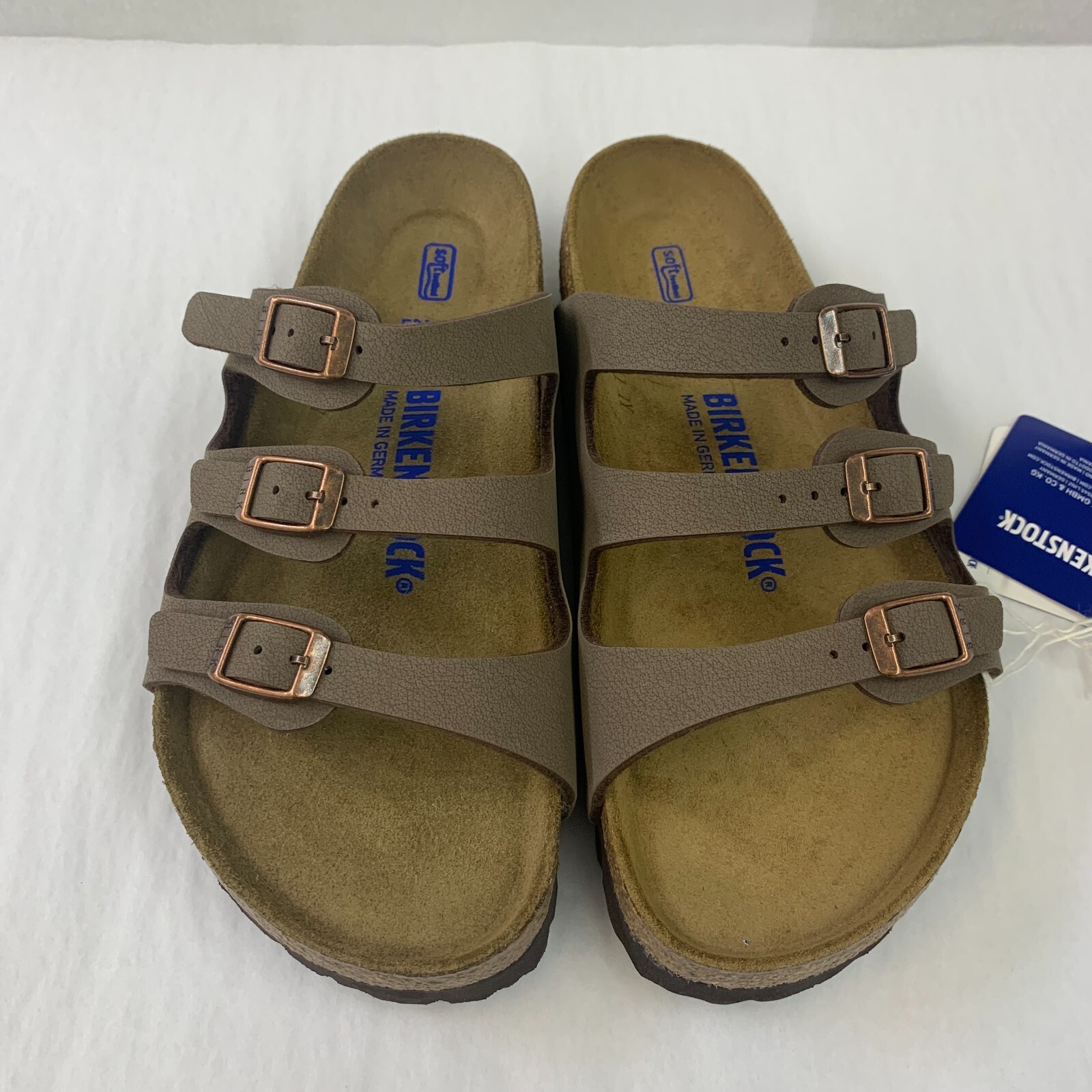 Birkenstock Florida Mocha Birkibuc Soft Footbed New with Box Size Your Choice