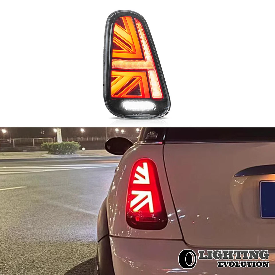 VLAND Tail Lights Clear LED Rear For 2001-2006 Mini-Cooper R50 R52 R53 w/Startup - Image 3 of 4