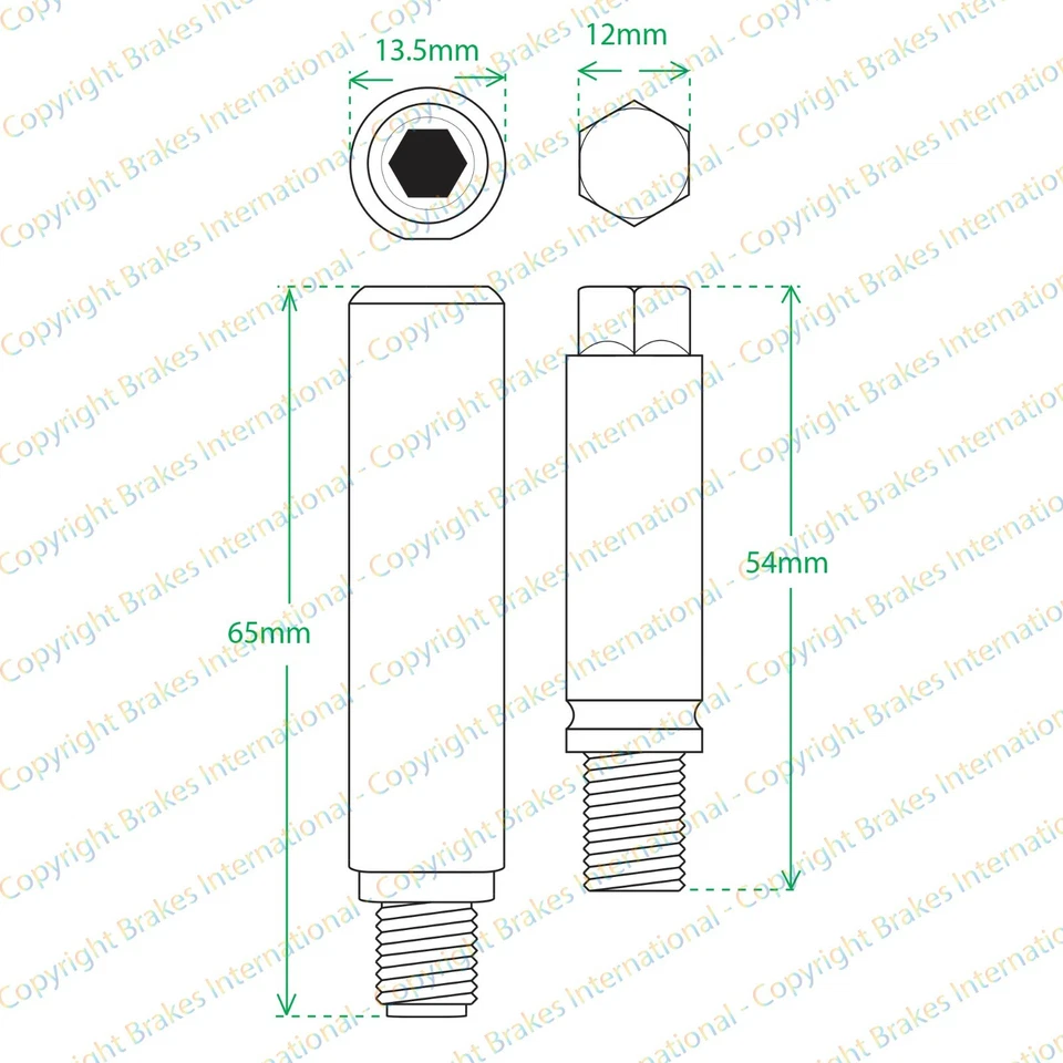 2x REAR CALIPER SLIDER PINS GUIDE BOLTS FITS: FORD PROBE 1994-1998 BCF1335FX2 - Image 3 of 3