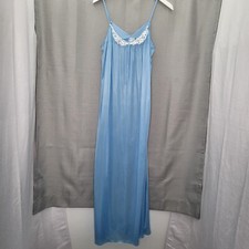Vintage JC Penny Junior Size 9 Light Blue Sleeveless Nightgown