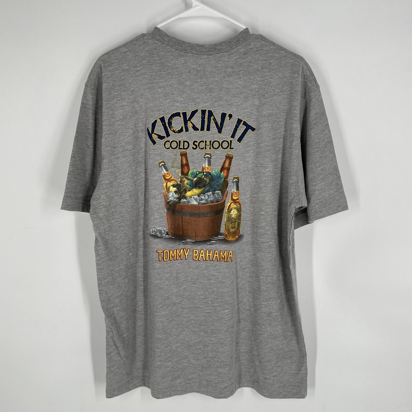 Tommy Bahama Mens Gray Kickin It Cold School T Shirt Size M eBay