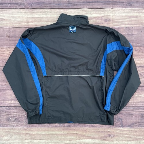 Vintage Asics Black/Blue HTF 3M Windbreaker Zip Up Jacket L 90s Tech Activewear - Picture 5 of 8