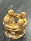 Mayan Clay Pottery VintageCircle Of Friends Mexican Folk Art Candle Holders  — photo 1