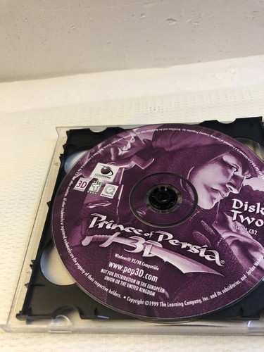 1999 Prince of Persia 3D Red Orb Learning Company 98 PC CDROM Game 2 Disc Set - Picture 5 of 8
