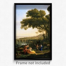 Claude Lorrain - Landscape with Nymph and Satyr Dancing Print 11x17 Art Poster