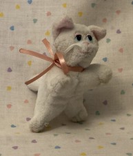 Vintage 90s Galoob Miniature Pound Puppies White Kitty Cat Stuffed Plush 3  