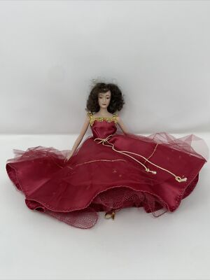 Vintage TESS 96' Porcelain Doll Lady With Red Dress And Gold Heels 12 |  eBay