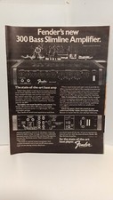 FENDER GUITAR AMPLIFIERS BASS 300 SLIMLINE AMP  1981  - 10X8 - PRINT AD- t5