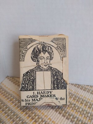 VINTAGE I. HARDY CARD MAKER TO HIS MAJESTY SEALED GREAT MOGUL PLAYING CARDS