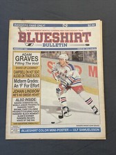 New York Rangers Blueshirt Bulletin Adam Graves Ulf Samuelsson Issue 66 1998