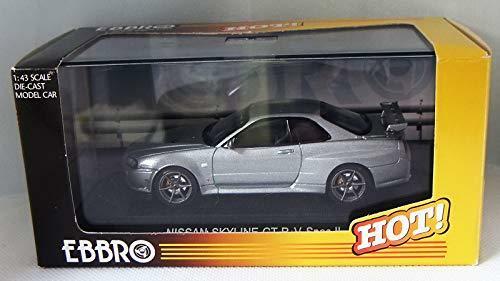 Rare EBBRO 1/43 Nissan Skyline GT-R R34 V-specⅡ Silver Orange Box