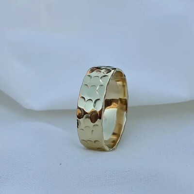 Solid Pure Hammered Brass Ring Handmade Statement Thumb Brass Ring All Size SB36