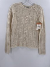 Splendide NUOVE etichette Susan Bristol - avorio Tilta nodo all'uncinetto disegno pescatore SMALl