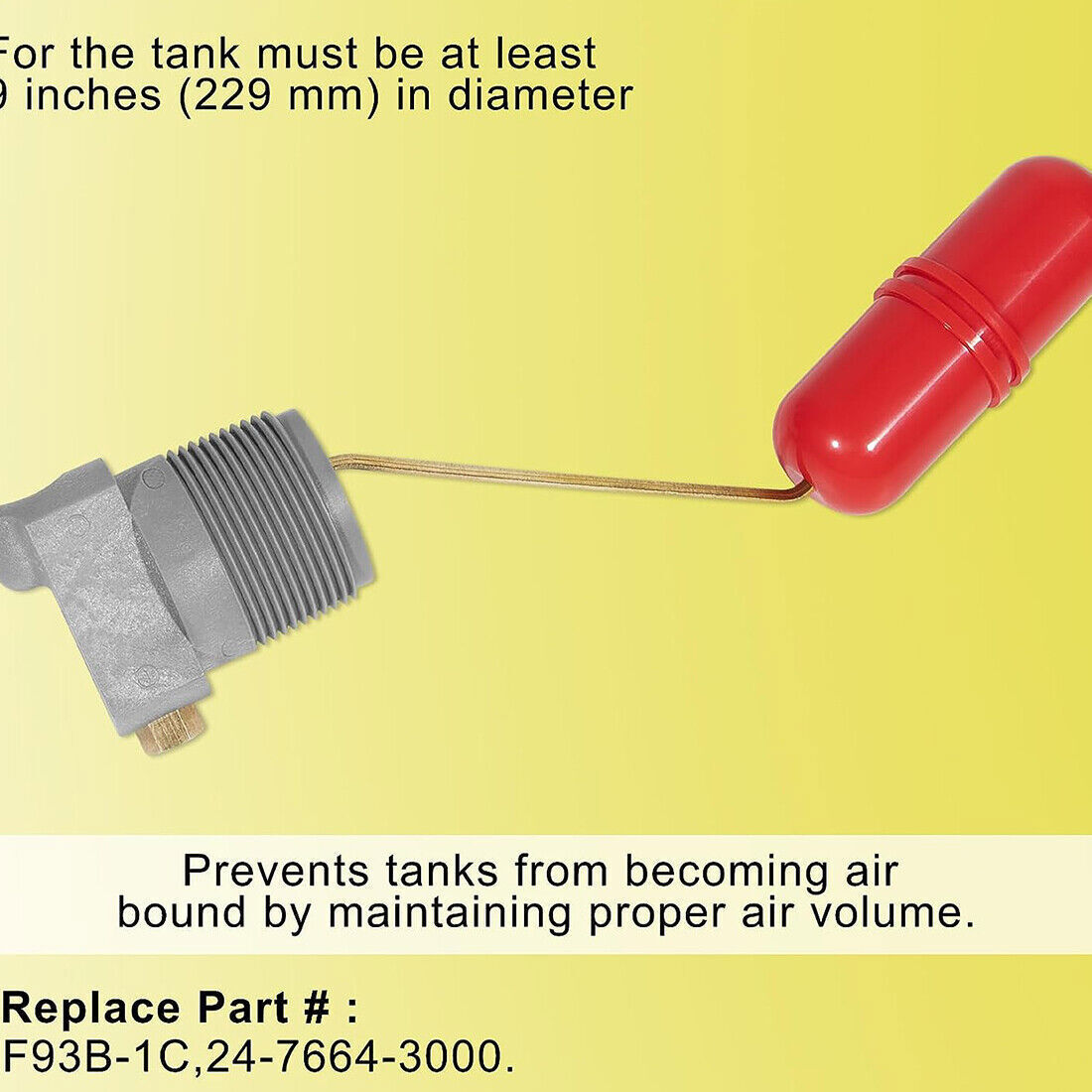 For Johnson Controls F93B-1C 1-1/4 Air Volume Control For Deep Well Applications