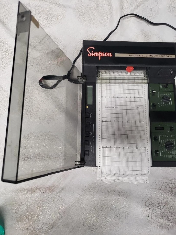 Simpson 606 Multicorder Portable Flatbed Chart Recorder With Digital Display - Image 3 of 4