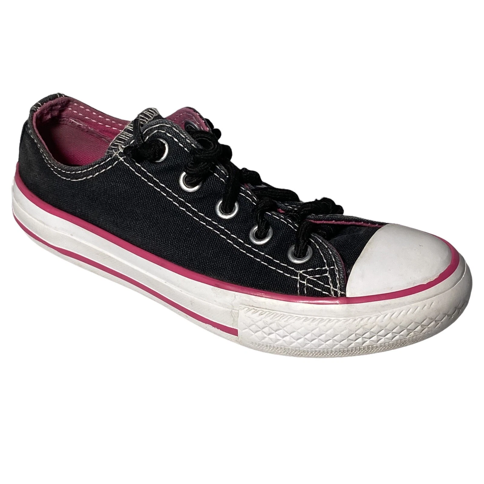 Converse Kids 12 Chuck Taylor All Star Doppia Lingua Nero Rosa 654365F