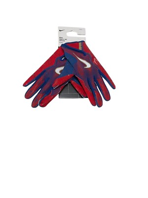 Nike Football Gloves Vapor Jet 8.0 Adult Men s Size Large Red / Blue 2024 NEW!!!
