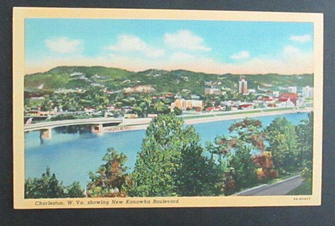 Showing Kanawha Boulevard Charleston WV Unposted Linen Postcard eBay