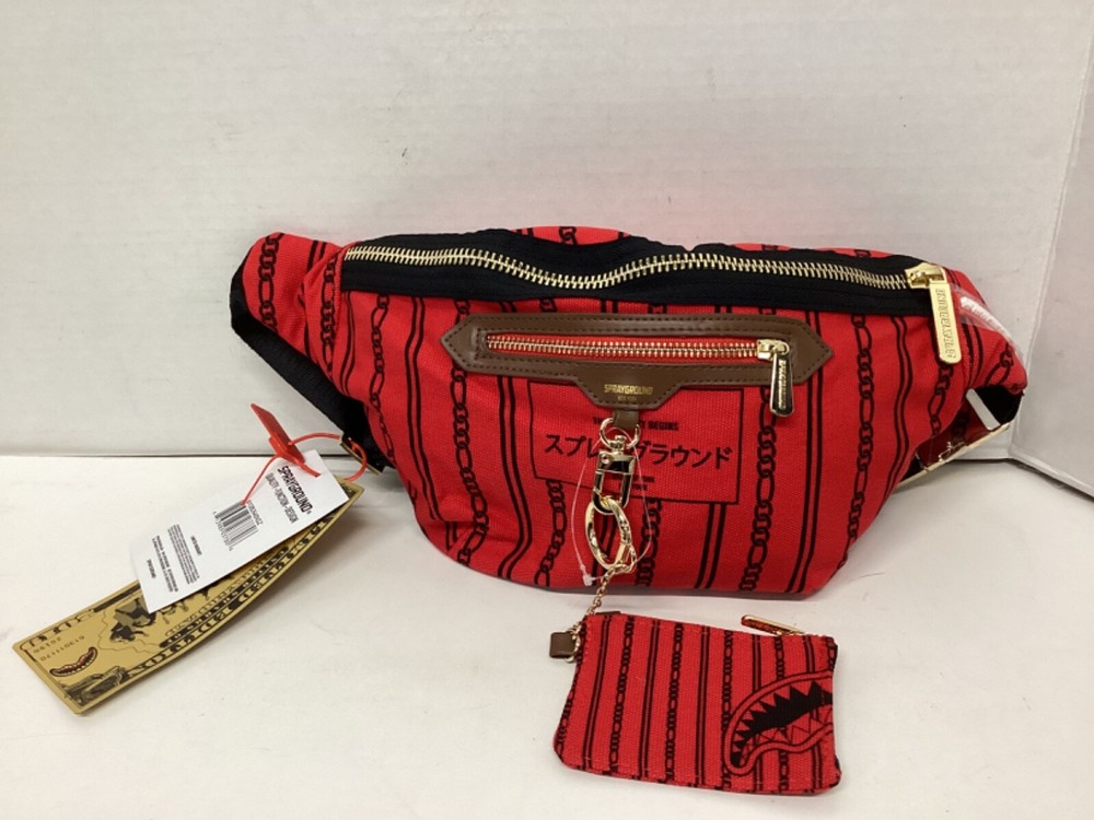 Sprayground Reverse Sharks in Paris Crossbody/Waist Bag Limited Edition NWT