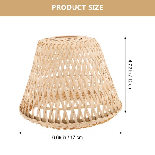 Bamboo Lantern Woven Lamp Shade Small Lampshades for Wall Lights Rattan - Picture 9 of 11