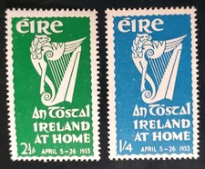 IRELAND : 1953 AN TOSTAL FESTIVAL > IRELAND AT HOME SET LHM SG 154-5 Scott 147-8