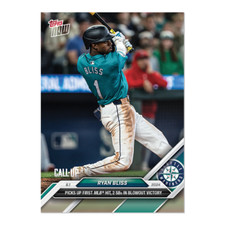 Ryan Bliss Call-Up Hit 2 SBs 2024 MLB TOPPS NOW Card 252 