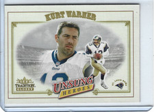 2001 Fleer Tradition Glossy Kurt Warner Unsung Heroes Card #329 🏈🔥HOF'er🔥🏈